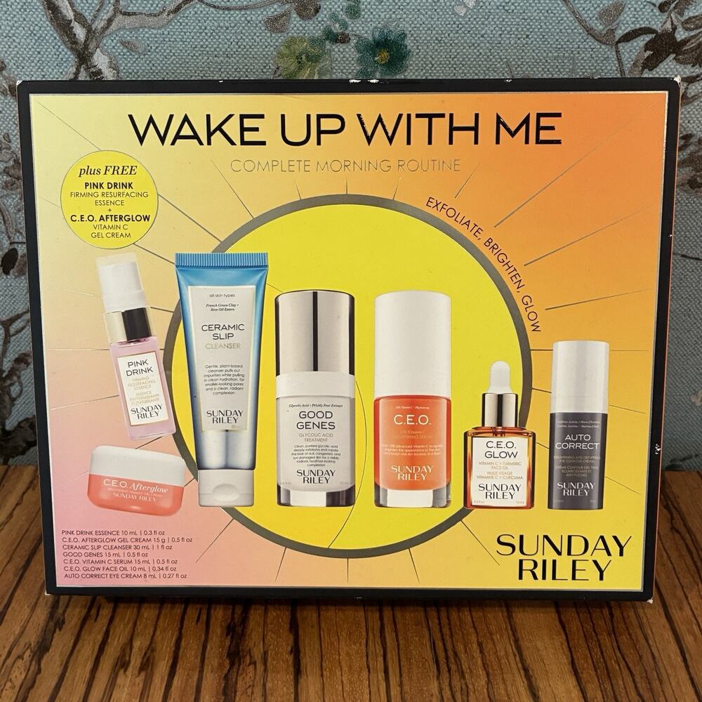 Sunday Riley Wake Up With Me Complete Morning Routine 7-Piece Set